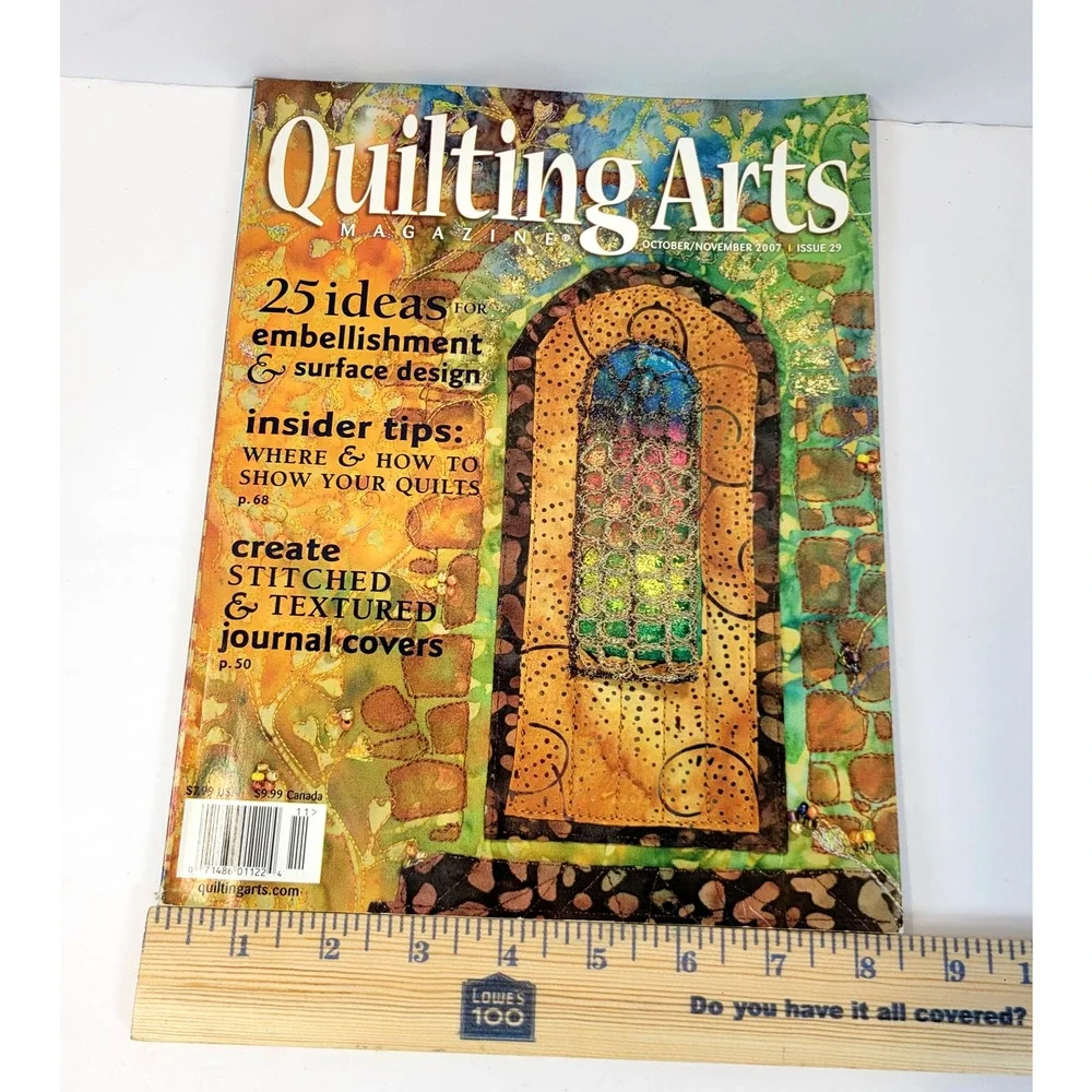 Quilting Arts Magazine October/November 2007 Issue 29 Quilting Sewing Back Issue